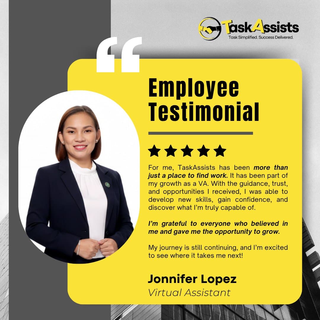 Employee Testimonial - Jonnifer Lopez (Virtual Assistant)